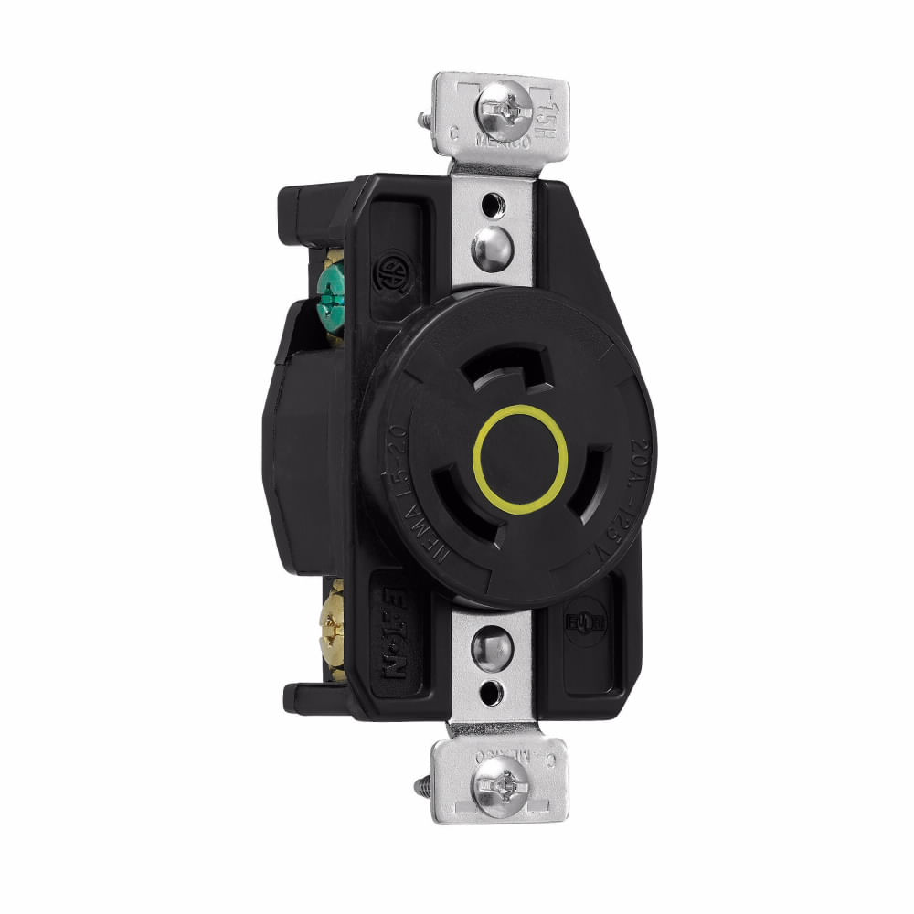 Cooper Wiring Device AHCL520R 3-Wire 2-Pole Ultra Grip Color Coded