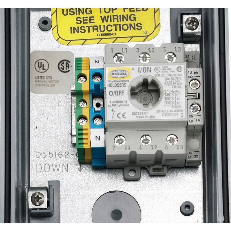 Hubbell-Wiring HBLDS6AC 3-Pole 3-Phase Non-Fusible Non-Metallic