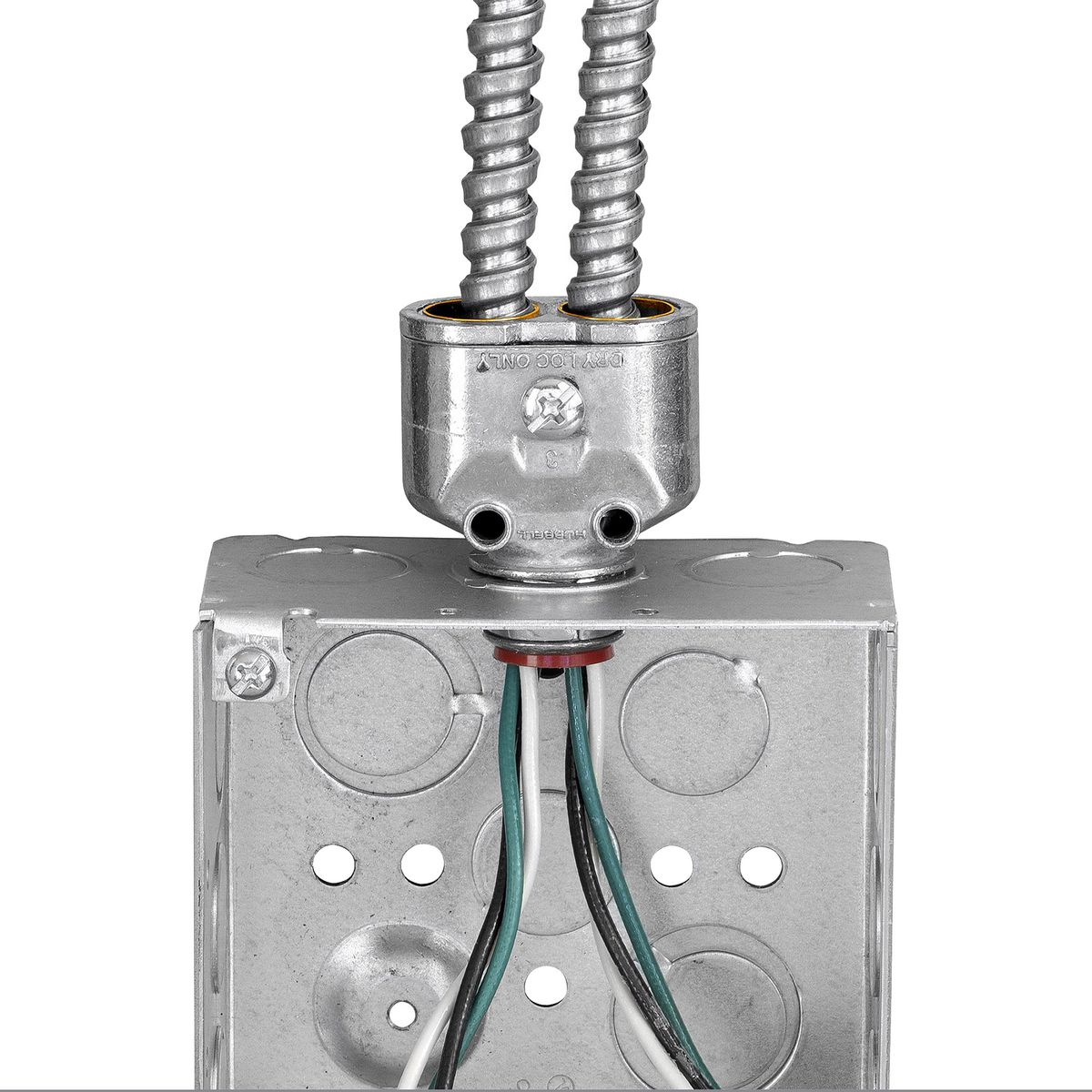 Raco 4040RAC Die Cast Zinc Double Armored Cable Connector 3/8-Inch