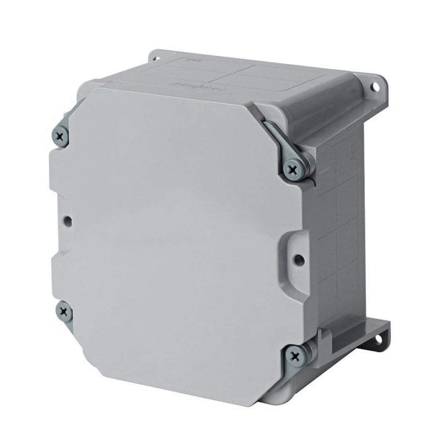 IPEX 277006 PVC Junction Box 8-Inch x 8-Inch x 4-Inch Gray Scepter
