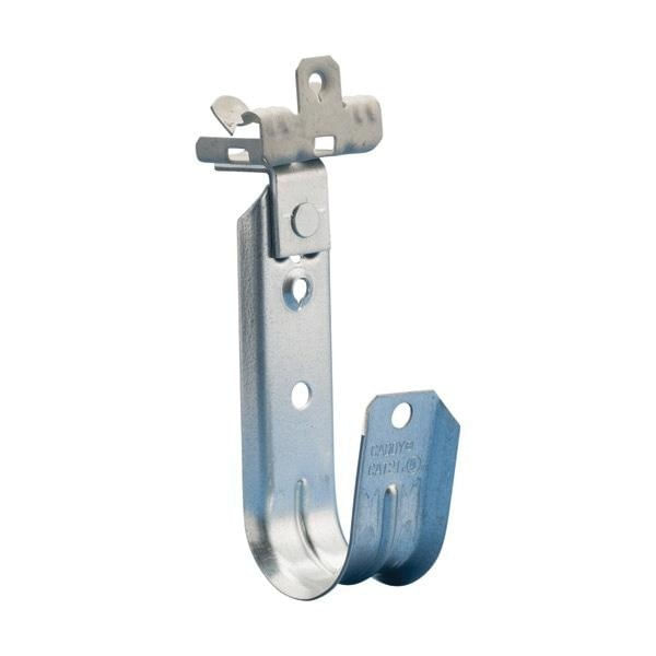 Erico CAT3224 Steel/Spring Steel J-Hook With Hammer-On Flange Clip
