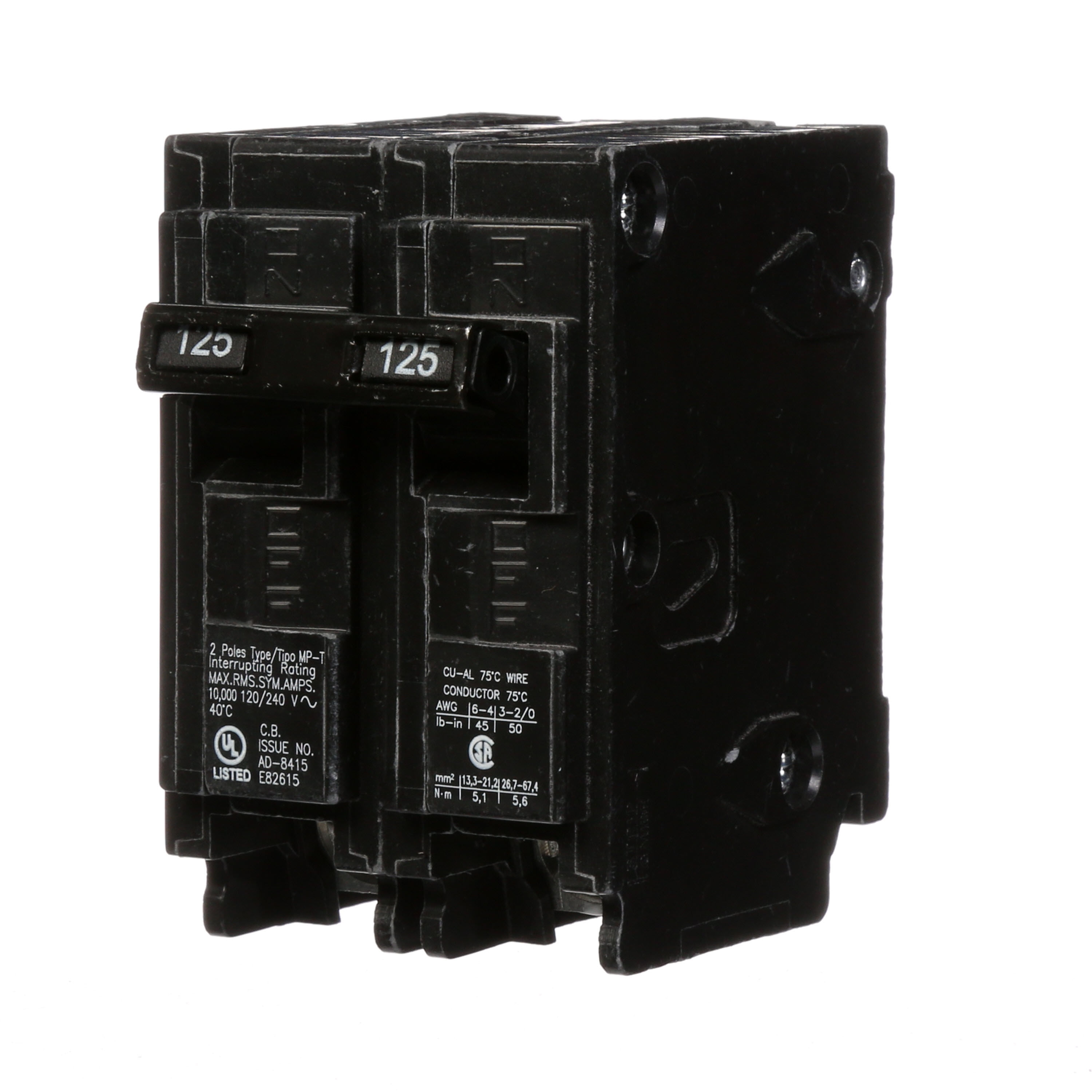 Murray MP2125 Plug-In Mount Type MP-T Circuit Breaker 2-Pole 125