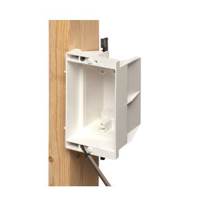Arlington DVFR1W Paintable Plastic 1-Gang Gangable Recessed Indoor Box 4.200-Inch x 6.698-Inch x 0.750-Inch 21-Cubic-Inch In-Box