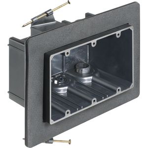 Arlington FN103F Non-Conductive Plastic 3-Gang Non-Metallic Vapor Box 8.125-Inch x 5.990-Inch x 3.510-Inch 63.5-Cubic-Inch One-Box