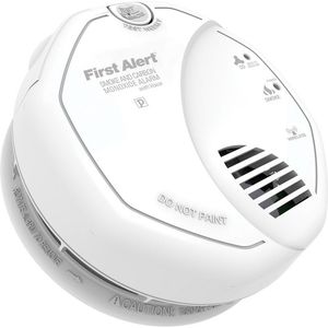 BRK SCO500B Single Station Wireless Smoke And CO Combination Alarm With Voice 3-Volt Alkaline Battery First Alert