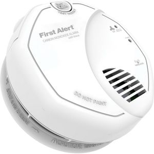 BRK CO511B Electrochemical Single Station Wireless CO Alarm With Voice 3-Volt Alkaline Battery First Alert