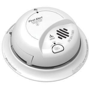 BRK SC9120B Single/Multi-Station Smoke And CO Combination Alarm With Battery Backup 9-Volt Alkaline Battery 120-Volt AC First Alert