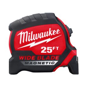 Milwaukee Tool 48-22-0225M Wide Blade Magnetic Tape Measure 25-ft x 1-5/16-Inch