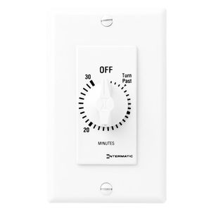 Intermatic FD30MWC Auto OFF FD Series Decorator Style Spring Wound Countdown Timer 125 - 277-Volt AC 30 min