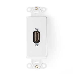 Leviton 41647-W Female To Female Termination Insert With HDMI Feed-Through QuickPort Connector White Decora QuickPort