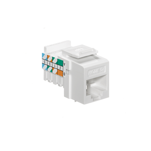 Leviton 5EHOM-RW5 High Impact Fire-Retardant Plastic Snap-In Jack Connector White Home 5e