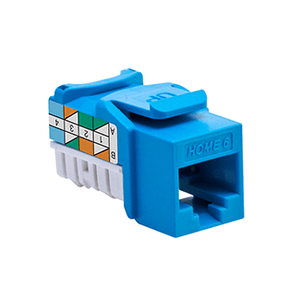 Leviton 61HOM-RL6 High Impact Plastic RJ45 Category 6 Jack Connector Blue Home 6 QuickPort