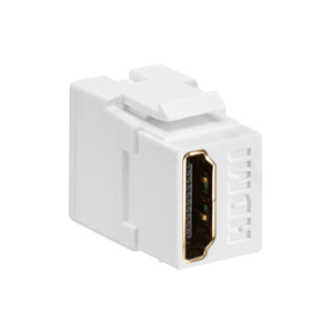 Leviton 40834-W Feed-Through HDMI F-Type Connector White QuickPort