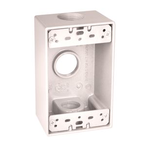 RACO SB375WH 1G WP BOX (3) 3/4 IN.