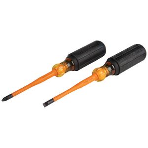 Klein Tools 33732INS 2-Piece Slim-Tip Insulated Screwdriver Set 8.31-Inch