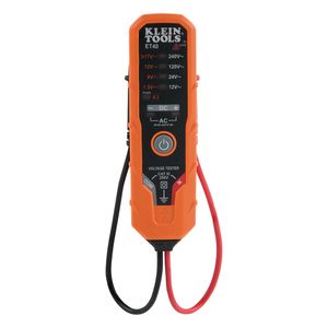 Klein Tools ET40 Electronic AC/DC Voltage Tester 12 - 240-Volt AC 17 - 24-Volt DC 5.24-Inch x 1.11-Inch x 1.52-Inch