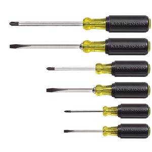 Klein Tools 85074 6-Piece Cushion Grip Screwdriver Set Tip-Ident