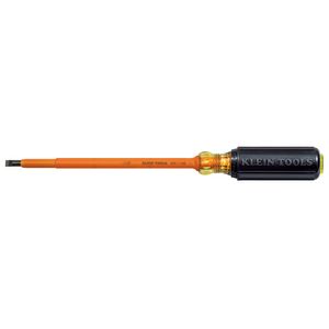 Klein Tools 605-7-INS 1/4-Inch Cabinet Insulated Screwdriver 11-5/16-Inch Tip-Ident