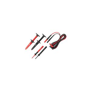 Fluke TL223 Silicone Insulation Electrical Crocodile Clip Flat Blade Straight To Right Angle Test Lead Set 1.5 m Black/Red