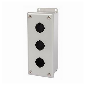 Siemens P30EMS03P Painted Steel 3-Hole Pushbutton Enclosure 3.250-Inch x 2.750-Inch x 8.000-Inch