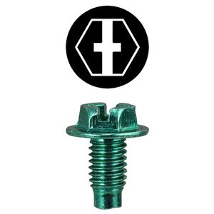 Dottie 1032G Zinc Plated Steel Ground Machine Screw #10 x 3/8-Inch Green