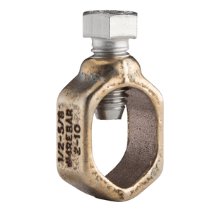 Erico CP58 Silicon Bronze Ground Rod Clamp 1/2 - 5/8-Inch 10-AWG Solid - 2-AWG Stranded