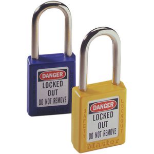 Ideal Industries 44-918 Safety Lockout Padlock With Key Retention 1/4-Inch Dia Shackle Xenoy