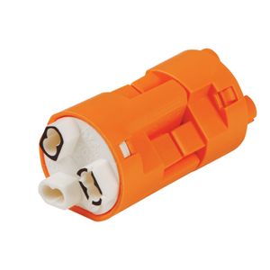 Ideal Industries 30-353XJ 3-Wire Model 103 2-Pole Luminaire Disconnect 12-18-AWG Orange PowerPlug