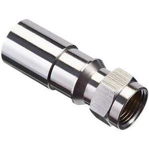 Ideal Industries 92-651 F-Coupler Compression Connector RG-6 RTQ Brass Nickel Plated