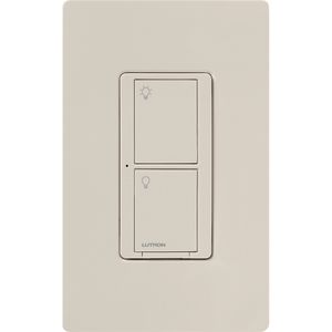 Lutron PD-5WS-DV-LA Button Decorator Wireless Switch 120/277-Volt AC Light Almond Caseta