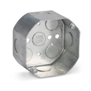 Thomas & Betts 54171-1/2-25 Pre-Galvanized Steel Deep Octagon Box 4-Inch x 4-Inch x 2-1/8-Inch 22.5-Cubic-Inch Steel City