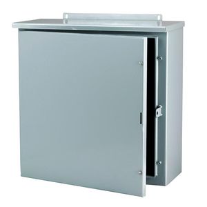 Wiegmann RHC363012 NEMA 3R Polyester Powder Carbon Steel Wallmount Medium Unflanged Hinged Cover Enclosure 30-Inch x 12-Inch x 36-Inch ANSI 61 Gray...