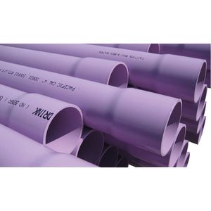 NOCAT Schedule-40 Reclaimed Water PVC Conduit 4-Inch x 20-ft