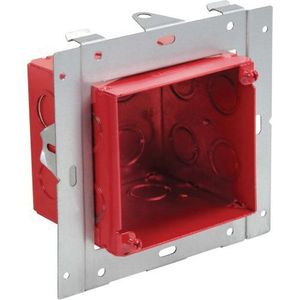 Orbit Industries FA-UMAB 16 Gauge Sheet Steel Welded Extra Deep Fire Alarm Switch Box With Built-In Adapter 4-Inch x 4-Inch x 3-1/2-Inch