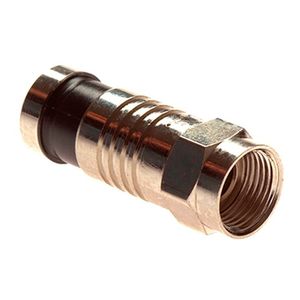 Platinum Tools 18006 F-Type Coaxial Compression Connector RG-6 Black/Nickel Plated SealSmart