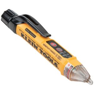 Klein Tools NCVT5A Non-Contact Dual Range Voltage Tester Pen With Laser Pointer Range 12 - 1000-Volt AC 6-Inch x 1.16-Inch x 0.96-Inch