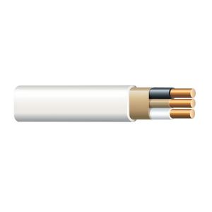 Solid Copper Type NM-B Non-Metallic Sheathed Cable With Grounding 14/2 25-ft Box White