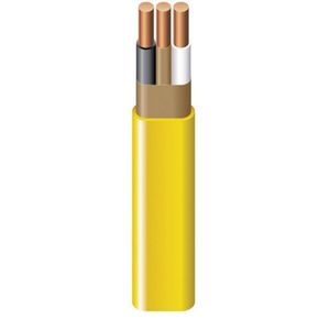 RX-NMB-12/3-WG-25FT Solid Annealed Copper Non-Metallic Sheathed Cable 12/3-12/3 250-ft Reel Yellow Romex