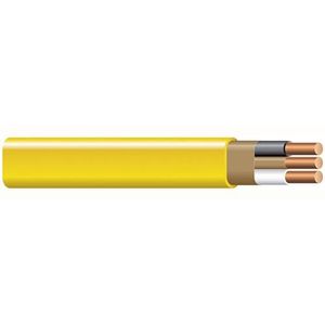 Solid Copper Type NM-B Non-Metallic Sheathed Cable With Grounding 12/3 50-ft Box Yellow