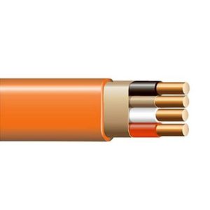 Solid Copper Type NM-B Non-Metallic Sheathed Cable With Grounding 10/3 100-ft Box Orange