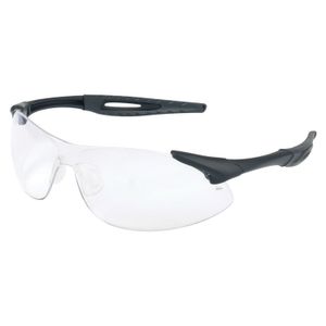 MCR Safety IA110AF Plus Series Safety Glasses Black Frame Clear Lens Inertia