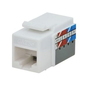 DataComm Electronics 20-3425-WH 8P8C Category 5e RJ45 1-Port Keystone Jack White