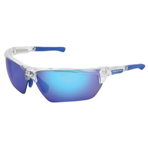 MCR Safety DM1328B Premium Series Safety Glasses Clear Frame Blue Diamond Mirror Lens Dominator 3