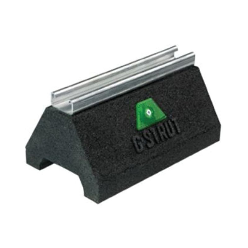 gregory_grb101_14_gauge_galvanized_rubber_rooftop_block_support_single_base_with_channel_g_strut_reg_1000988