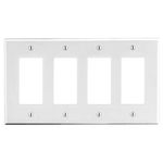 hubbell_wiring_p264w_standard_size_wallplate_4_gang_4_decorator_white_kellems_reg_1003983