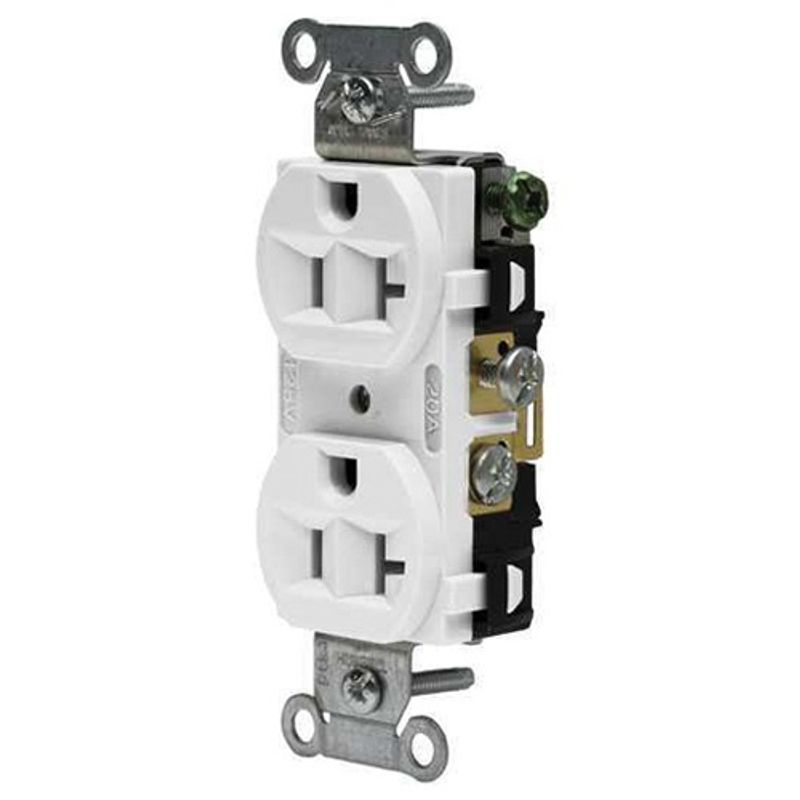 hubbell_wiring_5362aw_commercial_industrial_grade_heavy_duty_standard_size_straight_blade_duplex_receptacle_125_volt_20_amp_nema_5_20r_brown_hubbell_pro_trade_1029674