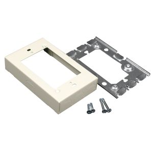 Wiremold 5751WH 1-Gang Flush Type Extension Adapter Fitting Steel White For Use With 500 and 700 Series Single-Channel Steel Surface Raceway