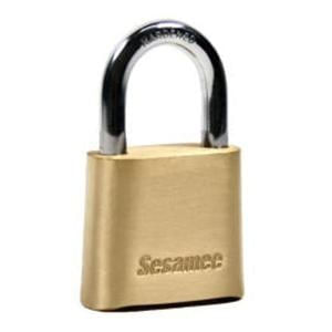 Bugler K436 Keyless Solid Brass Combination Padlock 5/16-Inch Dia x 1-Inch Clearance Shackle Sesamee