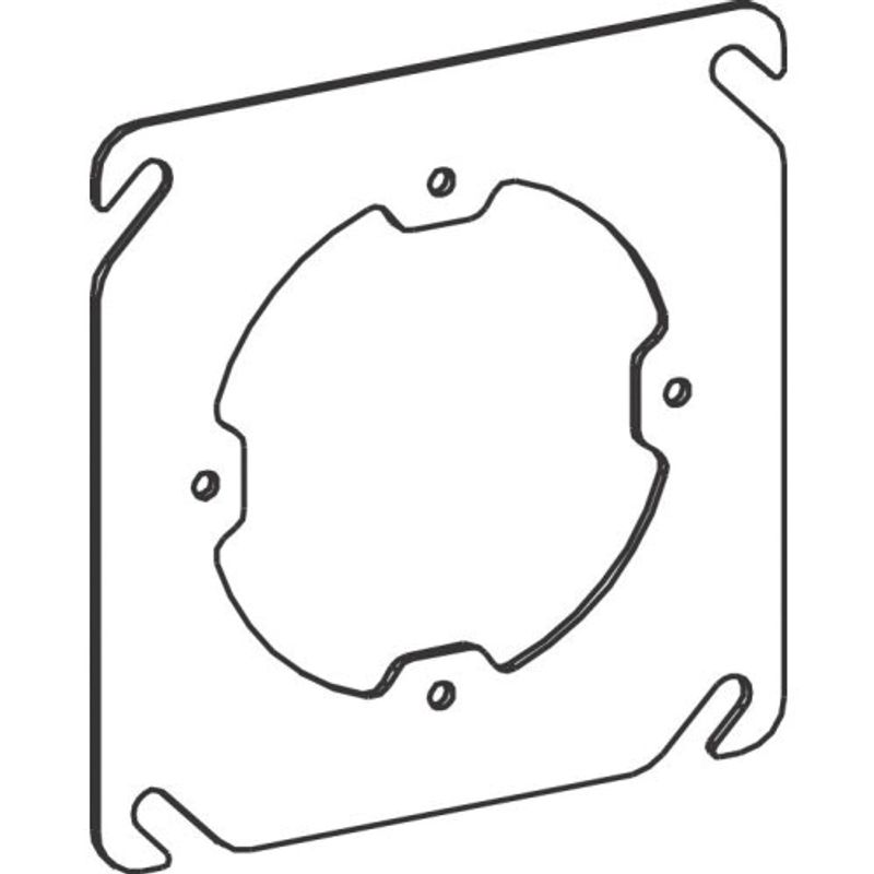 orbit_industries_43000x_galvanized_16_gauge_sheet_steel_flat_plaster_ring_with_dual_direction_device_mounting_tabs_4_inch_x_4_inch_540420