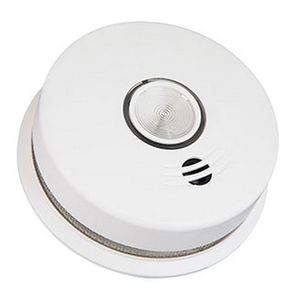 Kidde P4010LACS-W Photoelectric Smoke Wire-Free Interconnected Hardwired Smoke Alarm With Egress Light 3-Volt Sealed Battery Backup 120-Volt AC